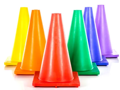 Plastic Cones | Pack of 6 | for Practice Drills